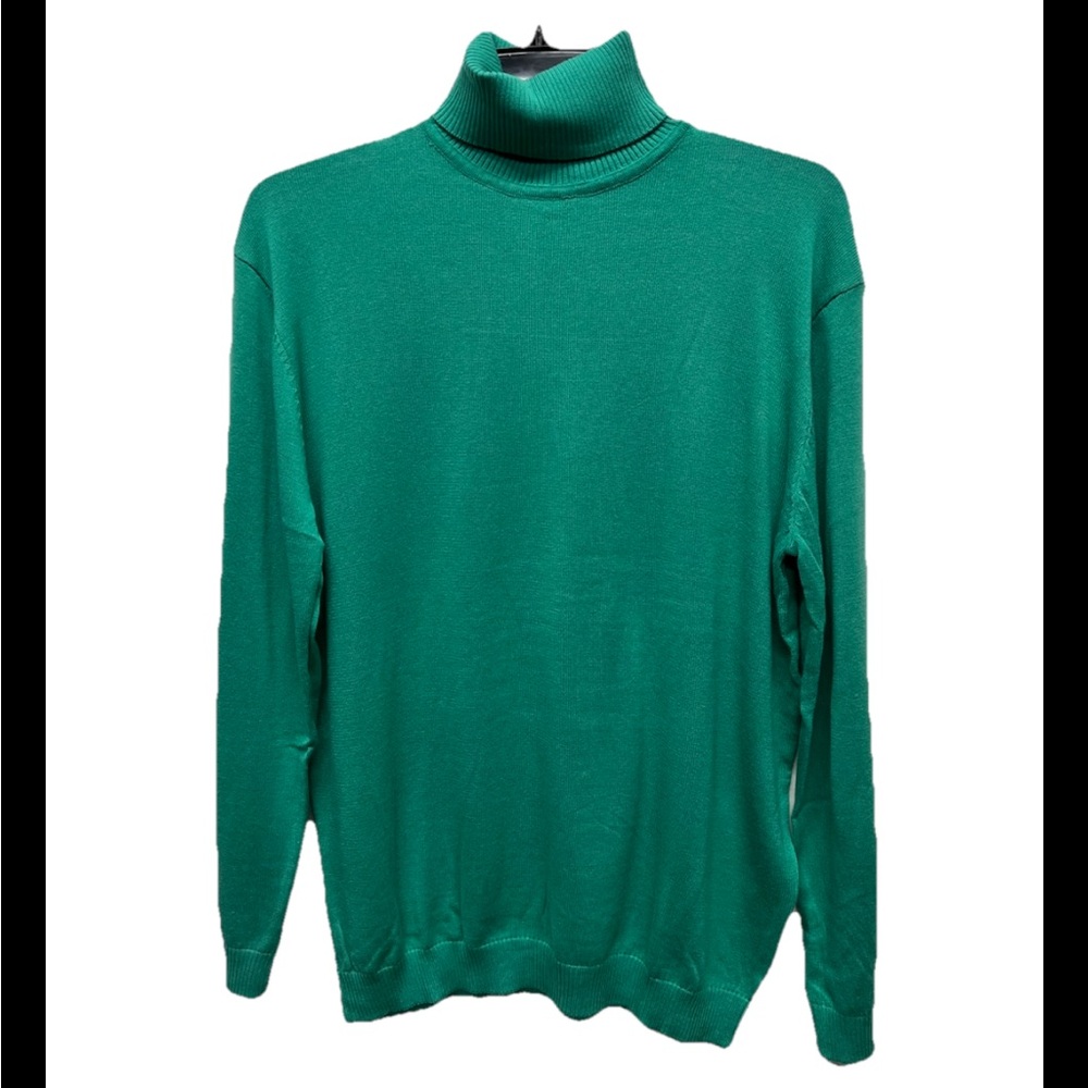 Kent & Park Men’s 2XL Turtleneck Sweater Emerald